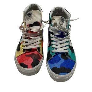 VANS Custom Multi Color‎ Camo Sk8 Hi - Size 9.5